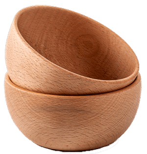 Empty Wooden Bowls